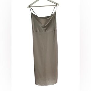 Silver slip dress US size 6